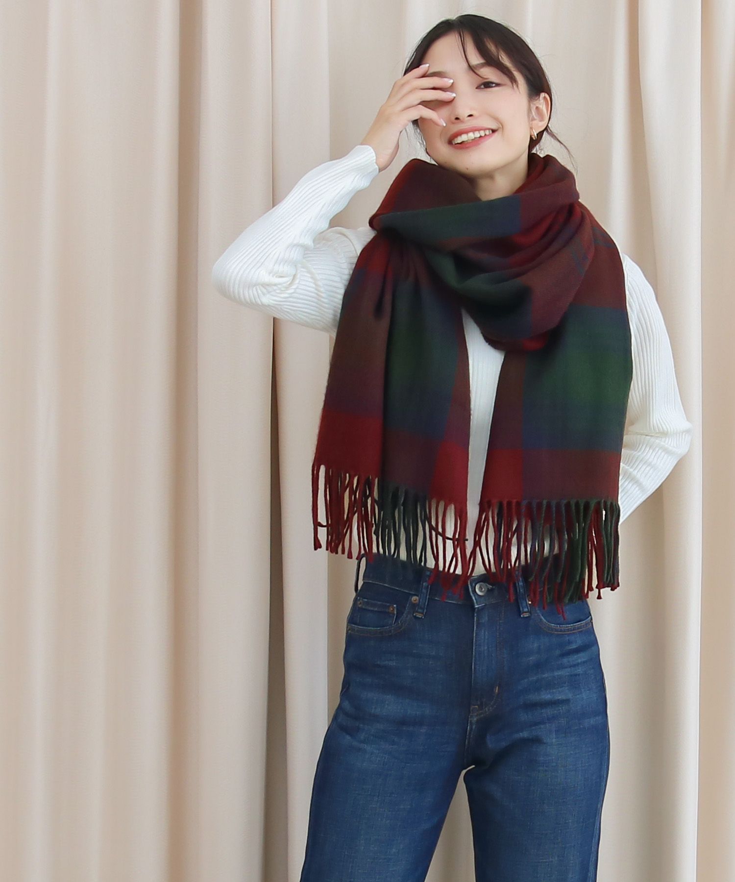 ソーシャルガール SocialGIRL 大判チェックストール