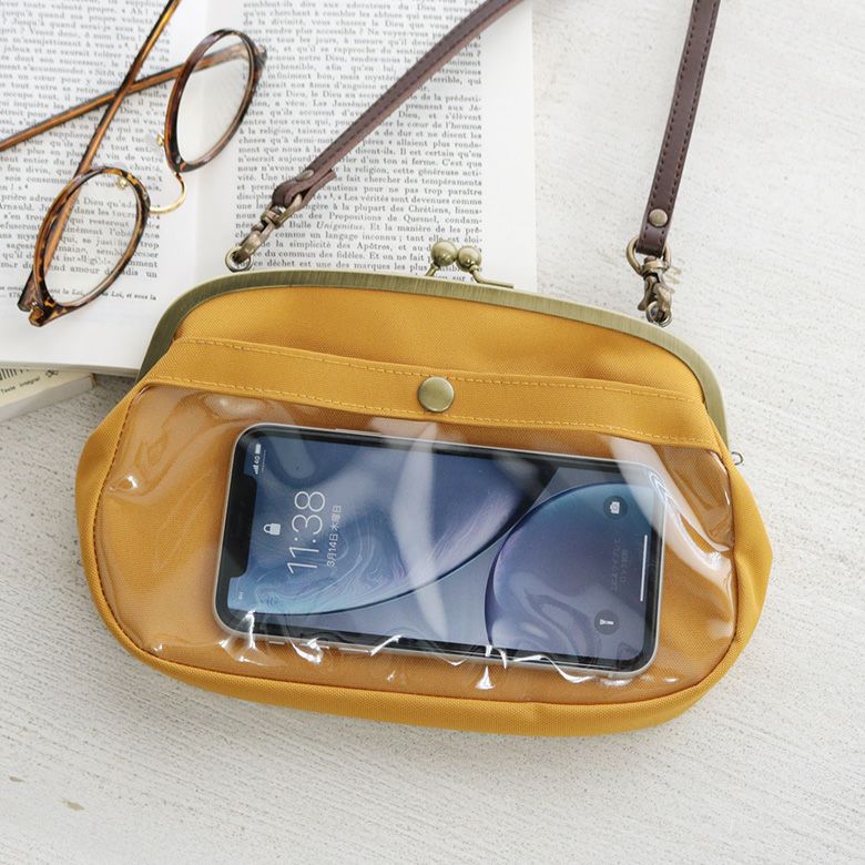 がま口スマホショルダーバッグ コーデュラ M便 9/10