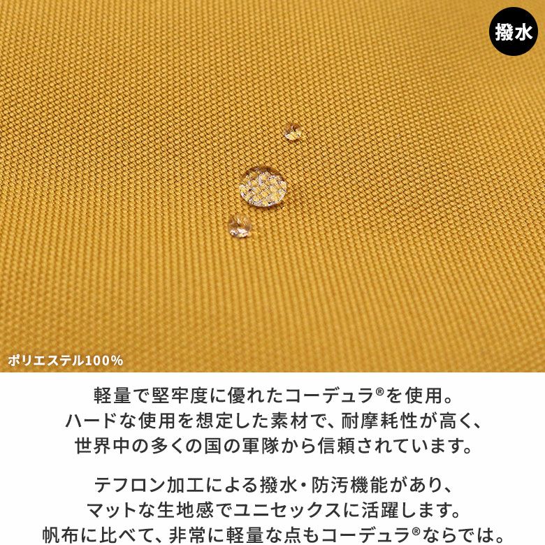 ポケット付きがま口フラットショルダーバッグ コーデュラ