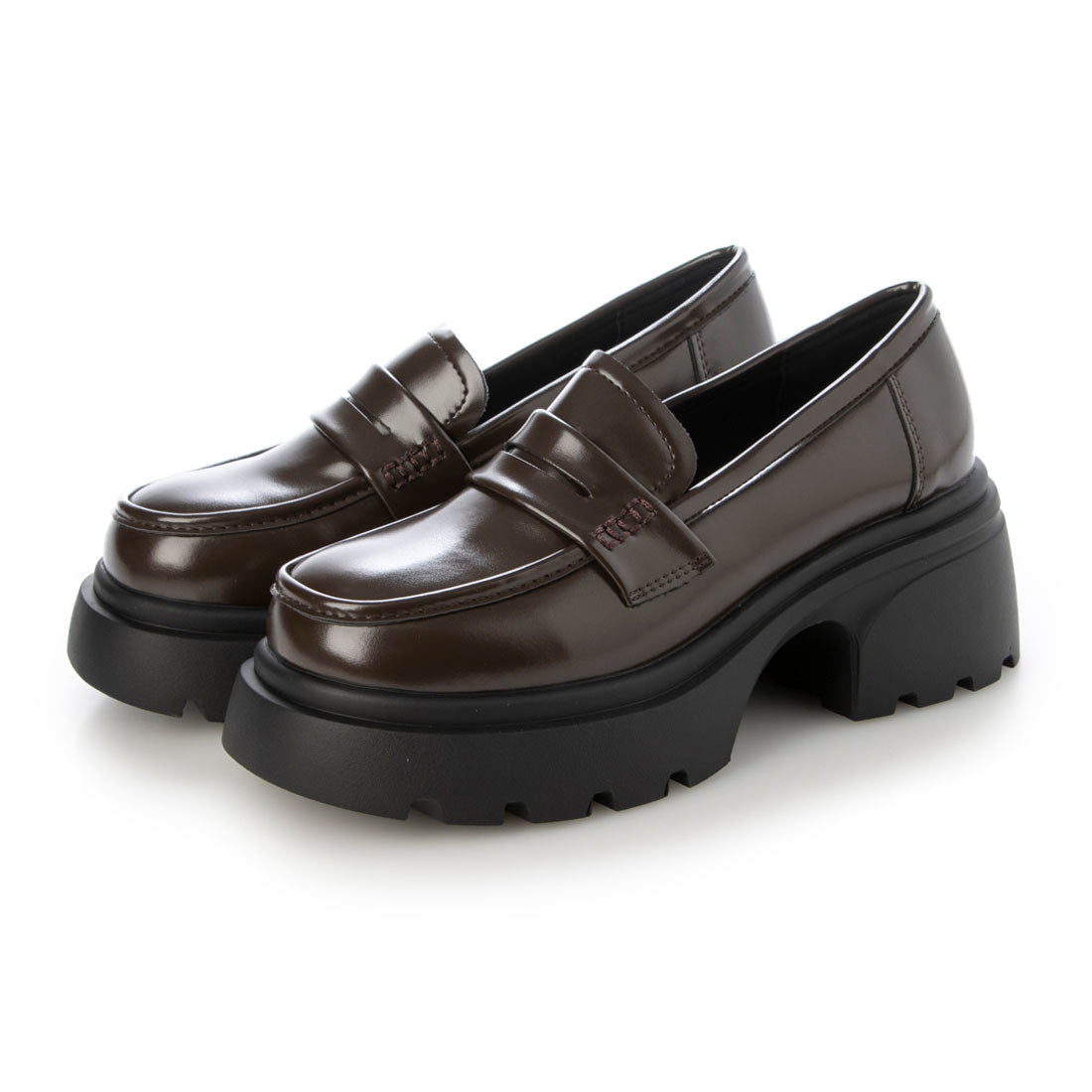 Shoes in Closet - Shukuro - Lightweight Thick Sole Tank Sole Heel Up Coin Loafer 774