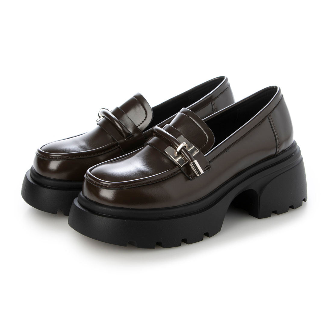 Shoes in Closet - Shukuro - Thick Sole Tank Sole Strap Design Loafer 778