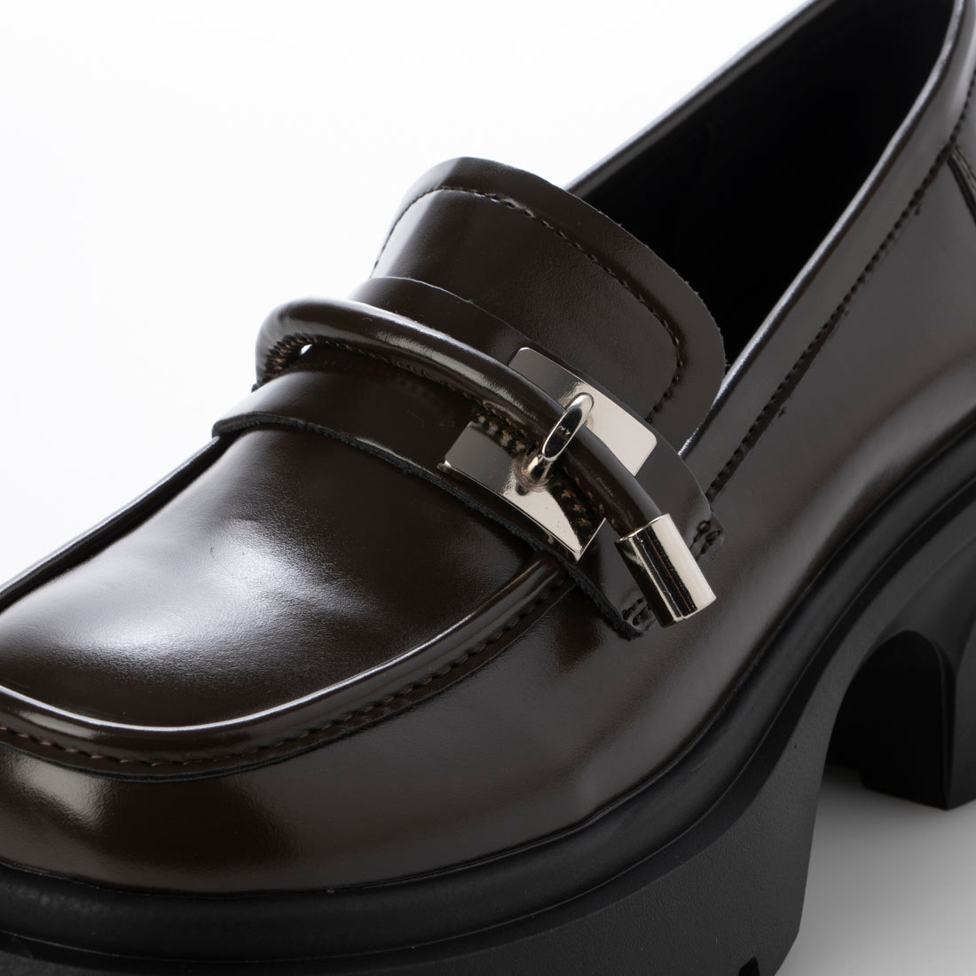 Shoes in Closet - Shukuro - Thick Sole Tank Sole Strap Design Loafer 778