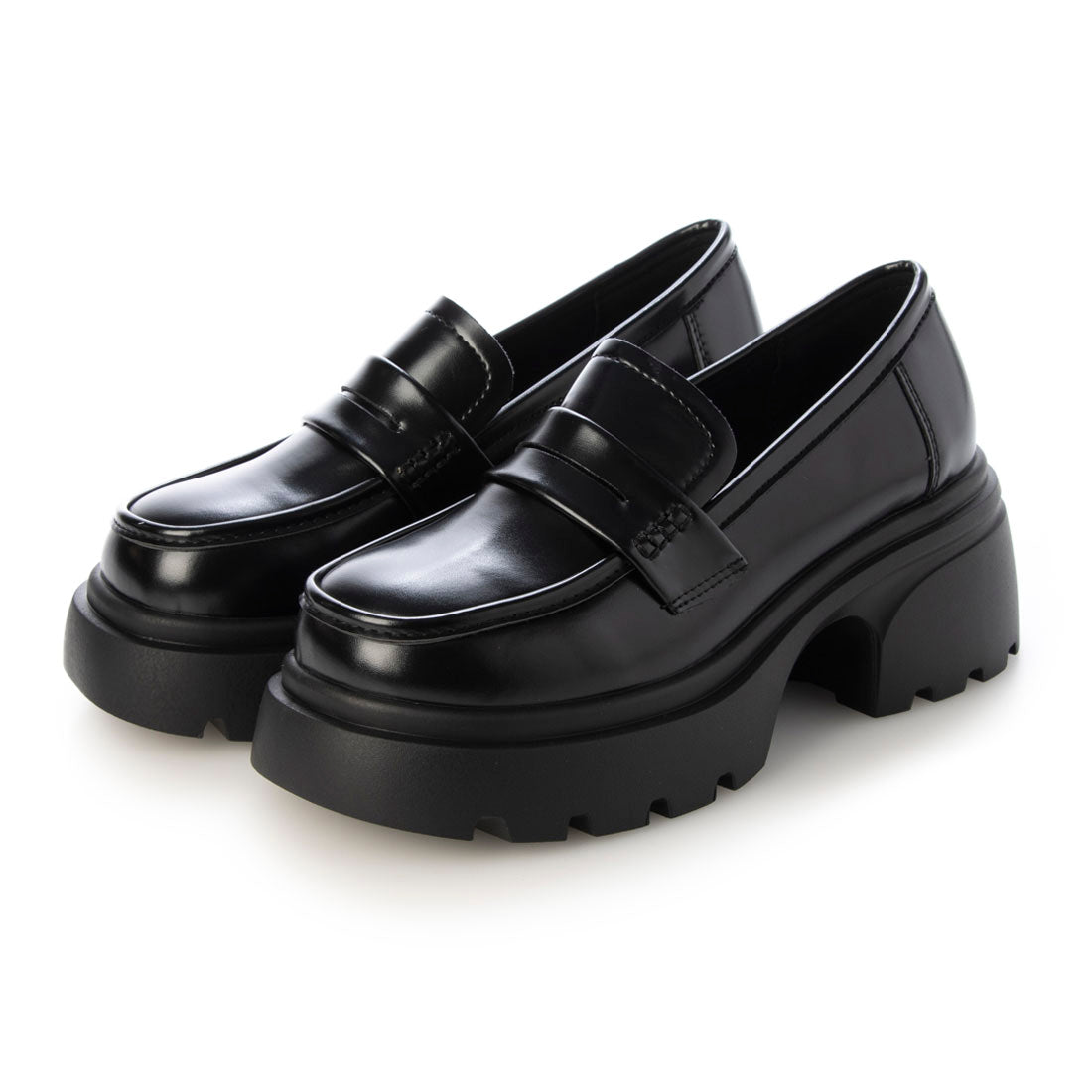 Shoes in Closet - Shukuro - Lightweight Thick Sole Tank Sole Heel Up Coin Loafer 774
