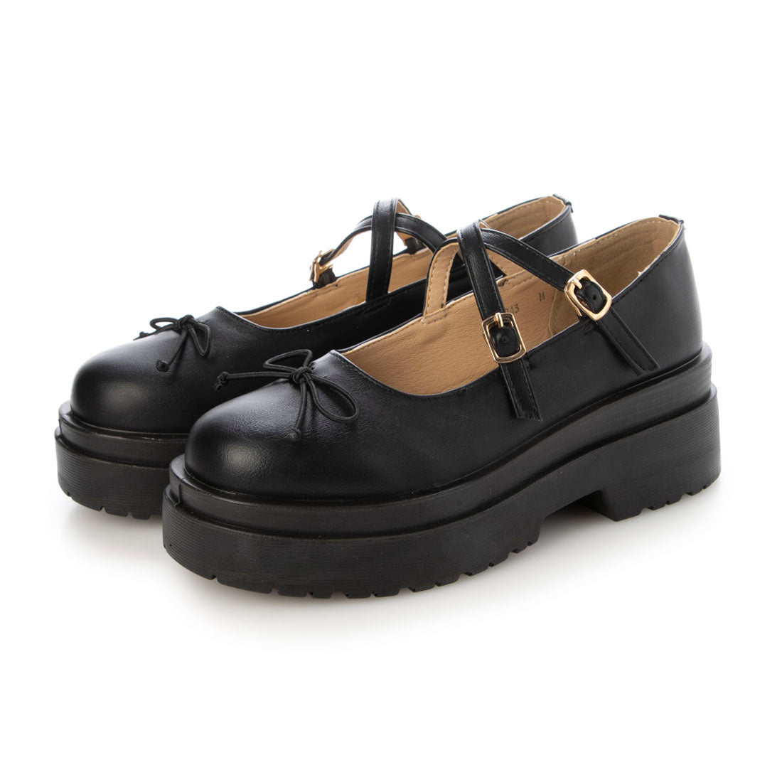 Shoes in Closet - Shukuro - Lightweight Thick Sole Double Sole 2WAY Strap Ribbon Mary Jane 6943