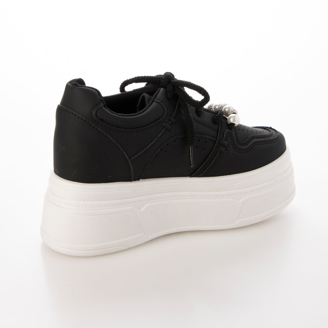 Shoes in Closet - Shukuro - Thick-soled Platform Sneakers with Pearl Parts and In-heel 949