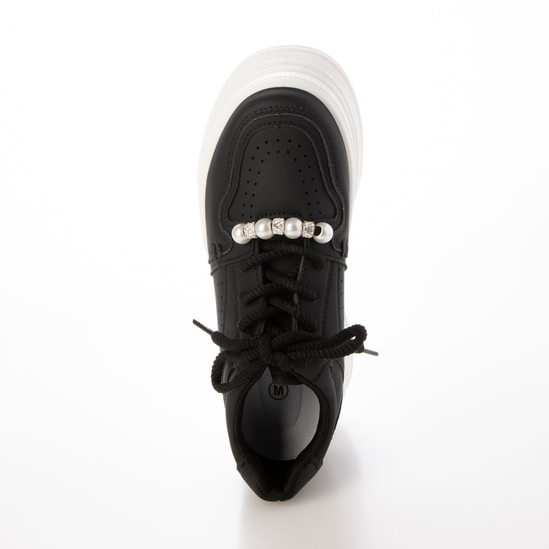 Shoes in Closet - Shukuro - Thick-soled Platform Sneakers with Pearl Parts and In-heel 949