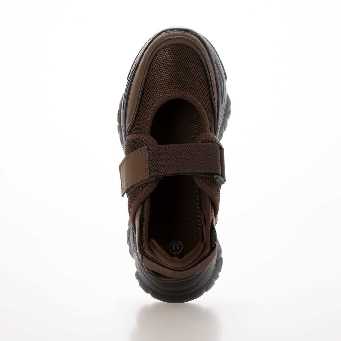 シューズインクローゼット Shoes in Closet -シュークロ- 軽量厚底 ボリュームソール ベルクロストラップ  サンダルライク スニーカー 2419 （ダークブラウン） ダークブラウン