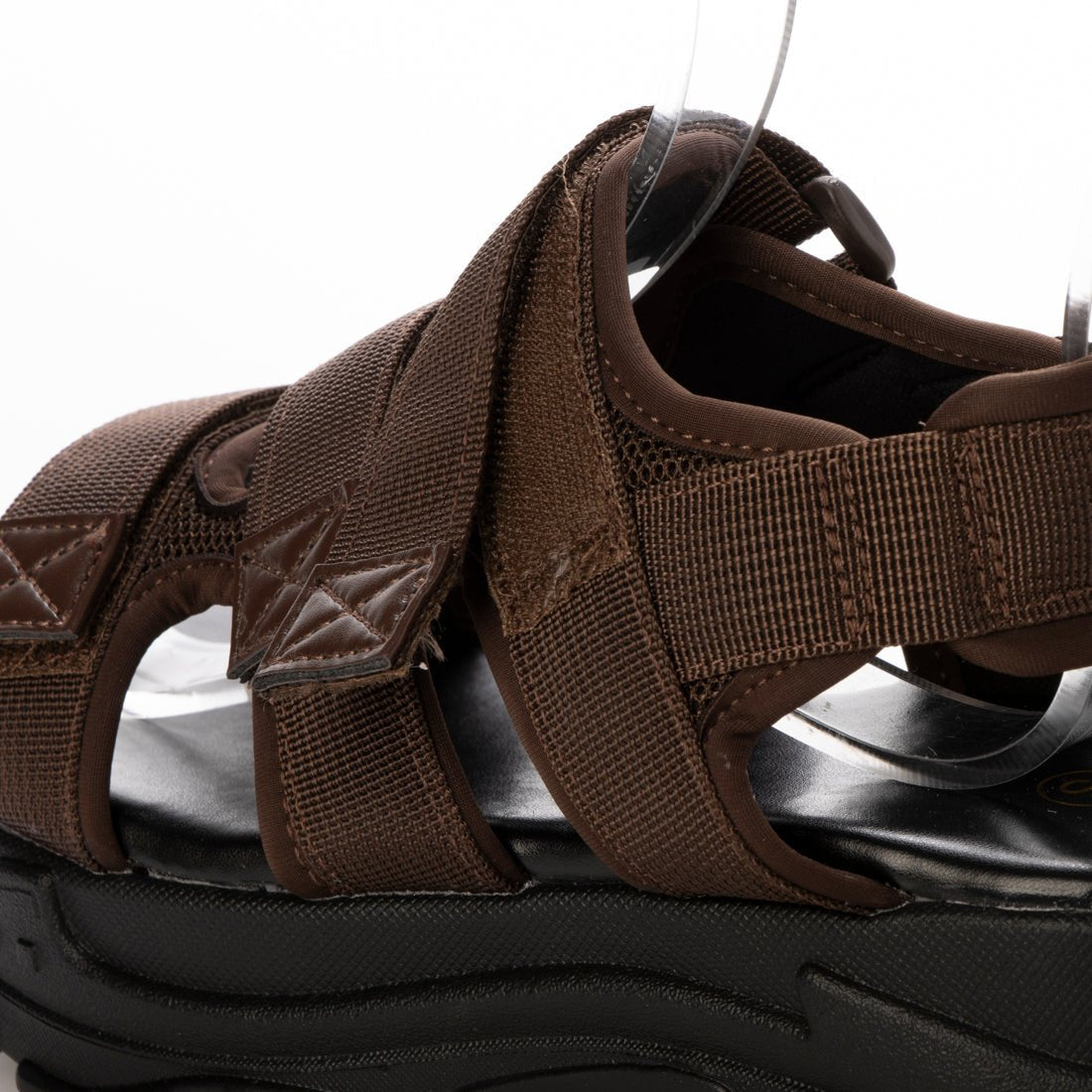 シューズインクローゼット Shoes in Closet -シュークロ- 軽量厚底 高反発クッションソール ベルクロ スポーツサンダル 7485 （ダークブラウン） ダークブラウン