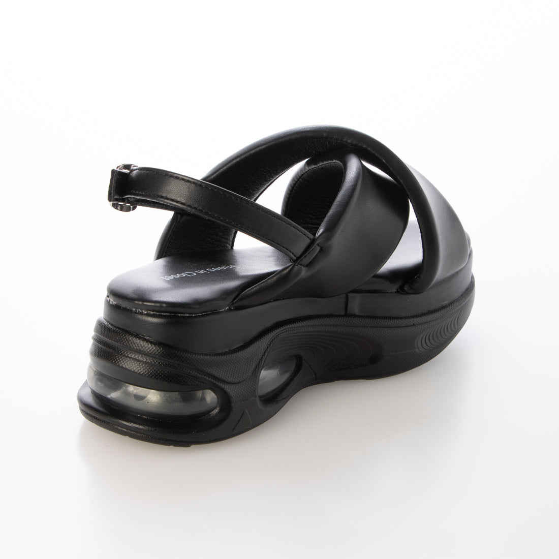 シューズインクローゼット Shoes in Closet -シュークロ- 厚底 ボリュームソール クロスベルト スポーツサンダル 2471 （ブラック） ブラック