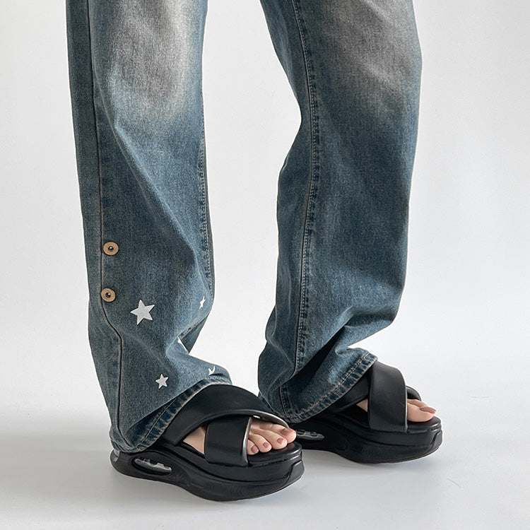 シューズインクローゼット Shoes in Closet -シュークロ- 厚底 ボリュームソール クロスベルト スポーツサンダル 2471 （ブラック） ブラック