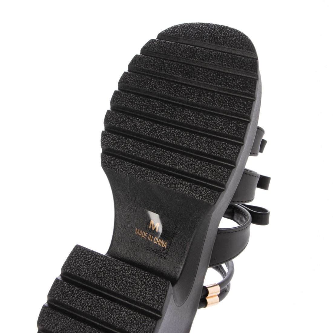 シューズインクローゼット Shoes in Closet -シュークロ- 軽量厚底 2WAY メニーリボン ヒール サンダル 5992 （ブラック） ブラック