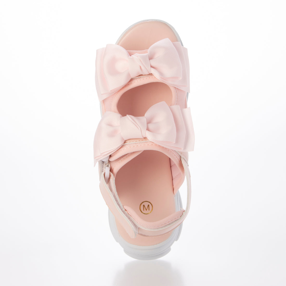 シューズインクローゼット Shoes in Closet -シュークロ- 軽量厚底 ボリュームソール ダブルリボン スポーツサンダル 5424 （ピンク） ピンク