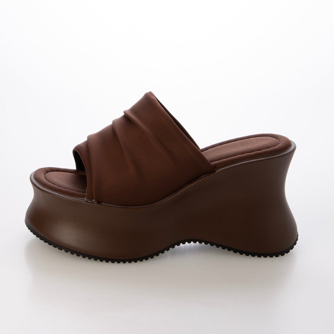 シューズインクローゼット Shoes in Closet -シュークロ- 軽量厚底 ボリューム 変型プラットフォーム ミュールタイプ サンダル 582 （ダークブラウン） ダークブラウン