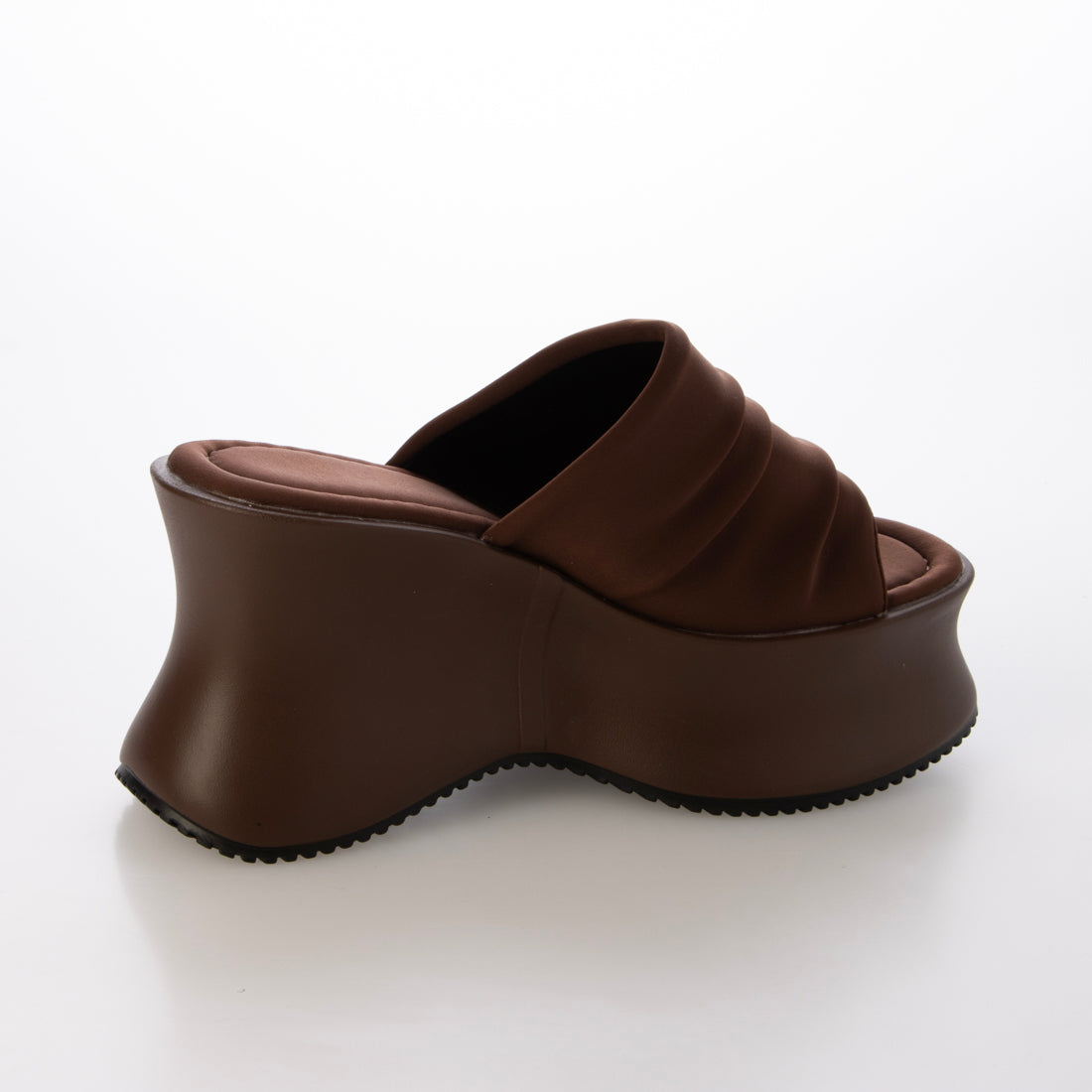 シューズインクローゼット Shoes in Closet -シュークロ- 軽量厚底 ボリューム 変型プラットフォーム ミュールタイプ サンダル 582 （ダークブラウン） ダークブラウン