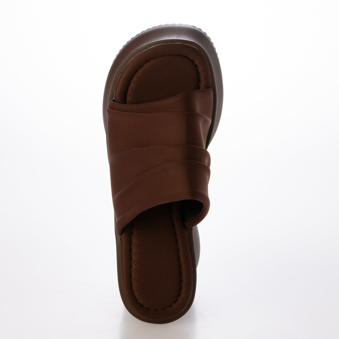 シューズインクローゼット Shoes in Closet -シュークロ- 軽量厚底 ボリューム 変型プラットフォーム ミュールタイプ サンダル 582 （ダークブラウン） ダークブラウン