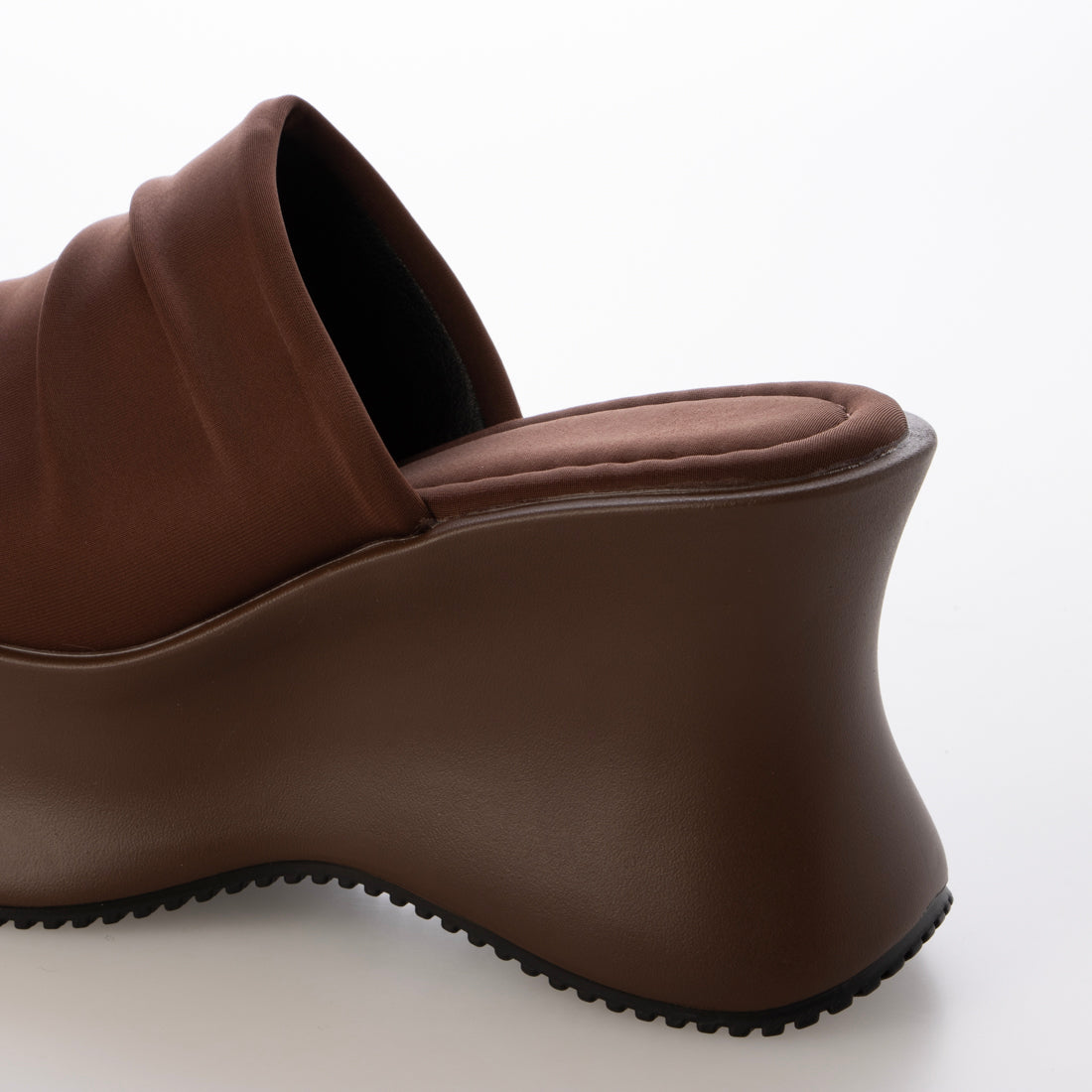 シューズインクローゼット Shoes in Closet -シュークロ- 軽量厚底 ボリューム 変型プラットフォーム ミュールタイプ サンダル 582 （ダークブラウン） ダークブラウン