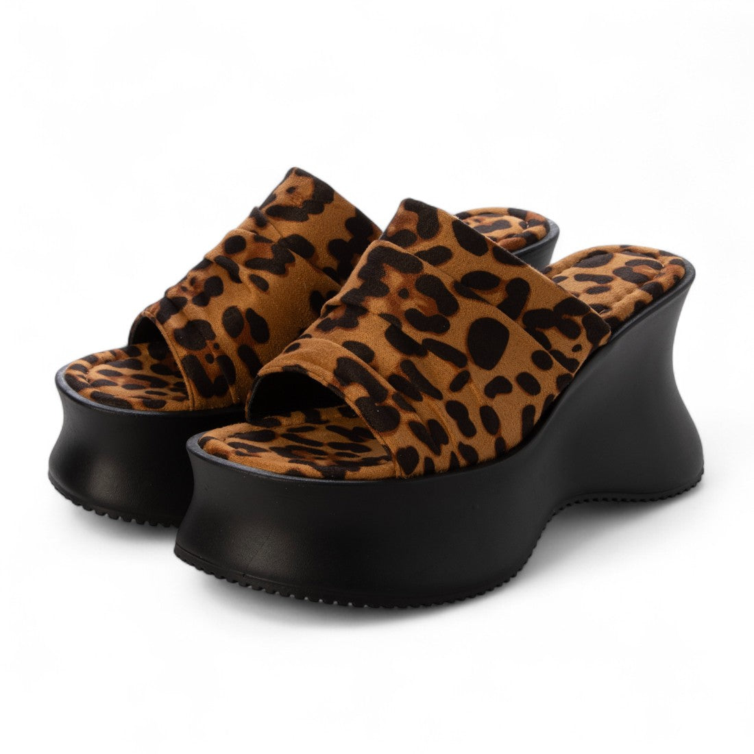 シューズインクローゼット Shoes in Closet -シュークロ- 軽量厚底 ボリューム 変型プラットフォーム ミュールタイプ サンダル 582 （レオパード） レオパード