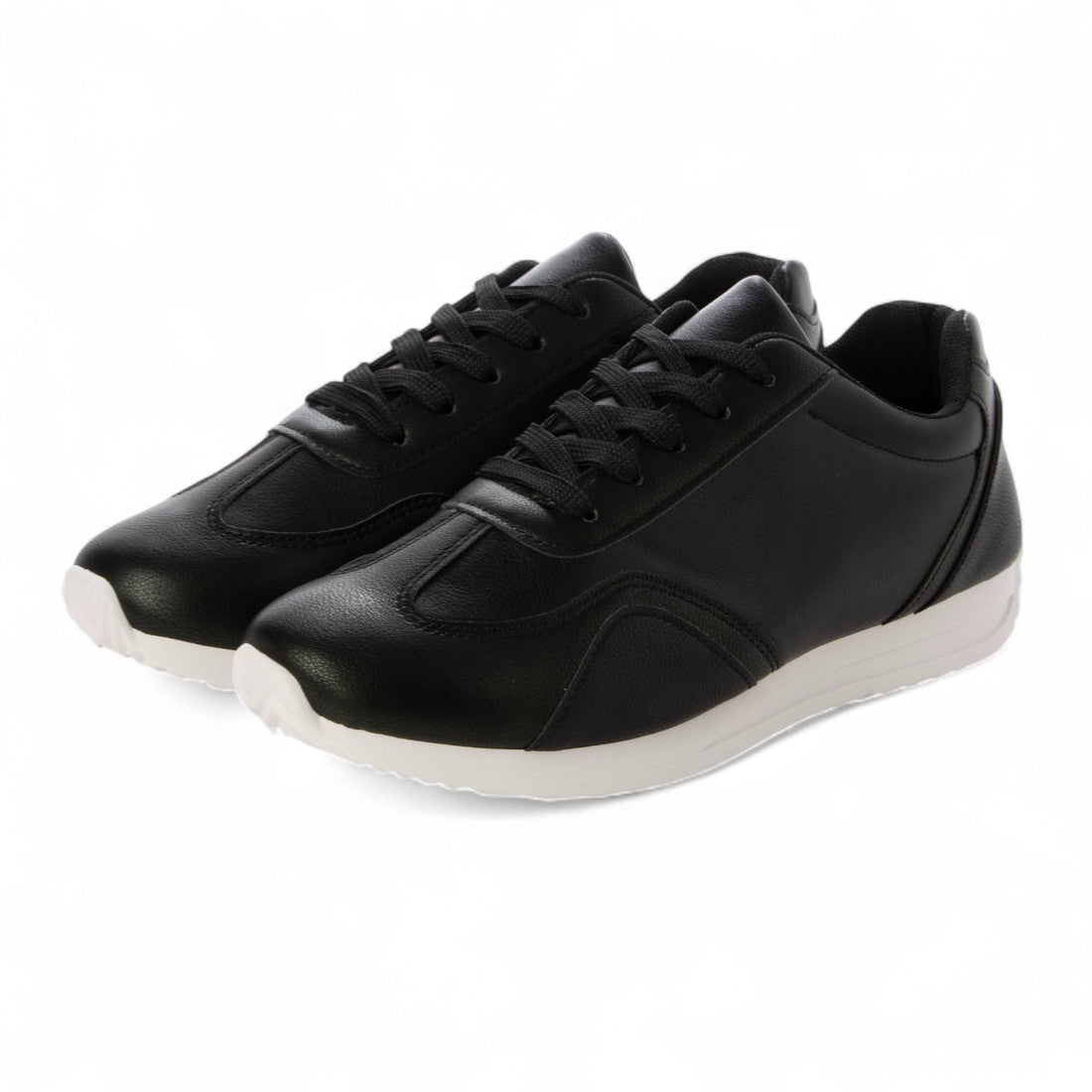 シューズインクローゼット Shoes in Closet -シュークロ- 軽量 フラットソール レースアップスニーカー 995 （ブラック） ブラック