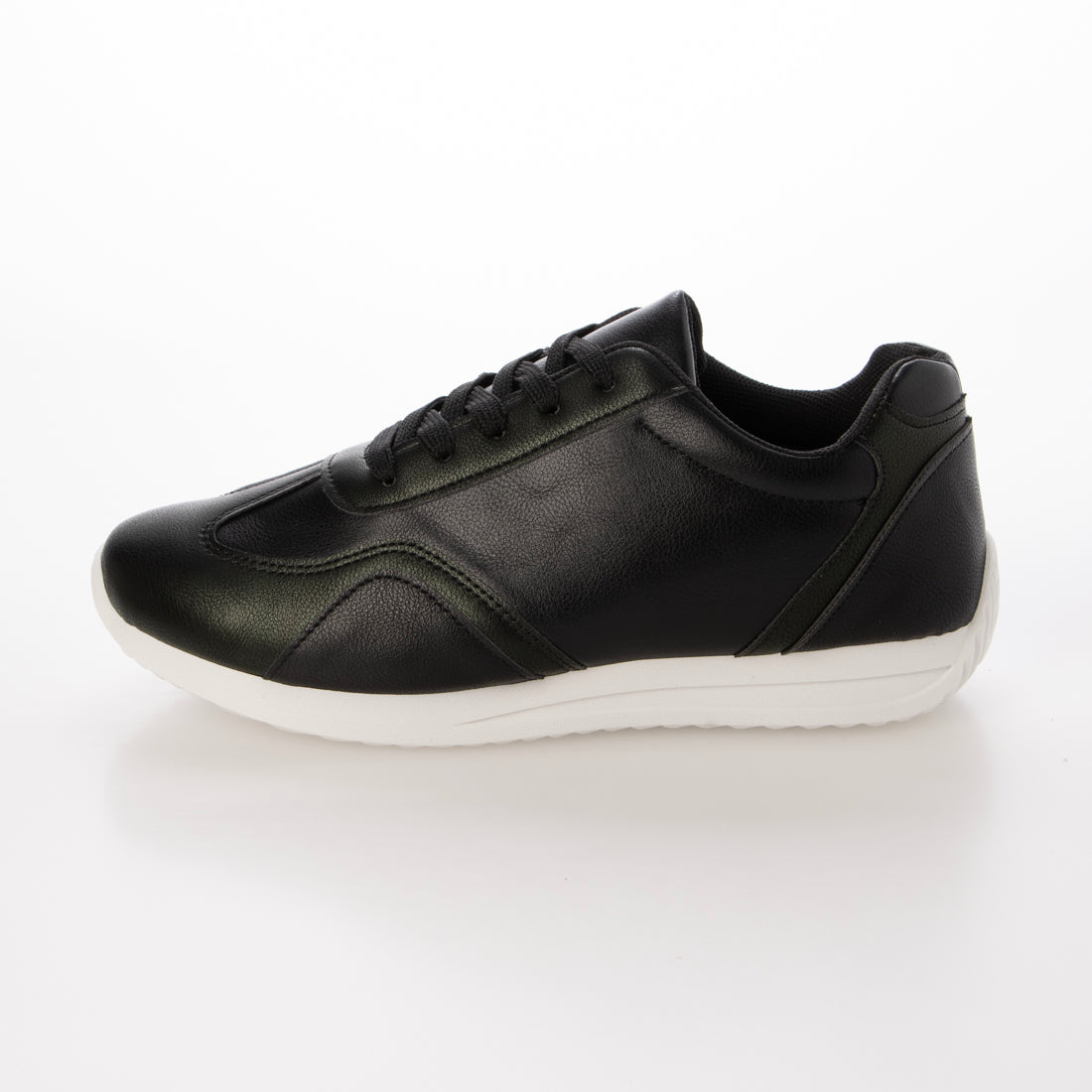 シューズインクローゼット Shoes in Closet -シュークロ- 軽量 フラットソール レースアップスニーカー 995 （ブラック） ブラック