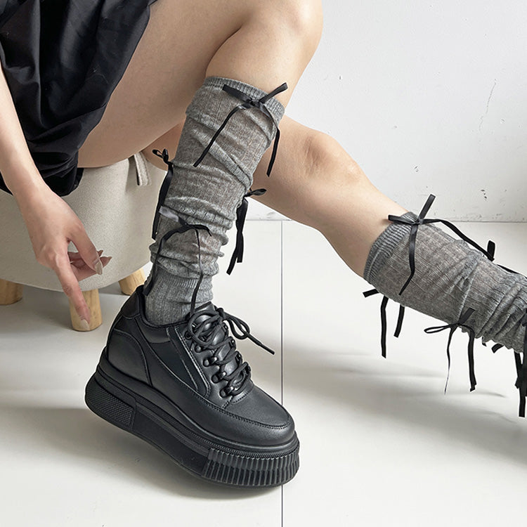 シューズインクローゼット Shoes in Closet -シュークロ- 厚底 プラットフォーム インヒール スニーカー5951 （ブラック/ブラック） ブラック/ブラック
