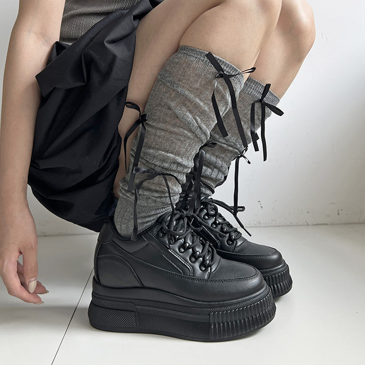 シューズインクローゼット Shoes in Closet -シュークロ- 厚底 プラットフォーム インヒール スニーカー5951 （ブラック/ブラック） ブラック/ブラック