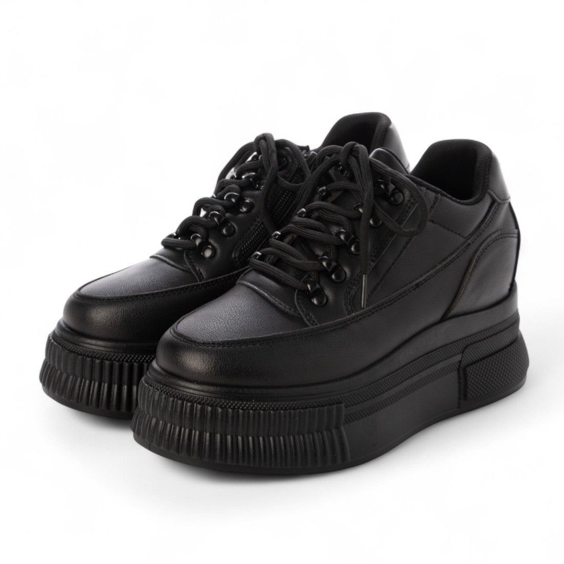 シューズインクローゼット Shoes in Closet -シュークロ- 厚底 プラットフォーム インヒール スニーカー5951 （ブラック/ブラック） ブラック/ブラック