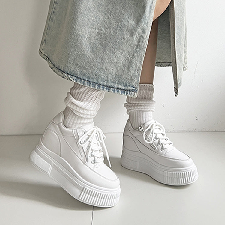 シューズインクローゼット Shoes in Closet -シュークロ- 厚底 プラットフォーム インヒール スニーカー5951 （ホワイト） ホワイト