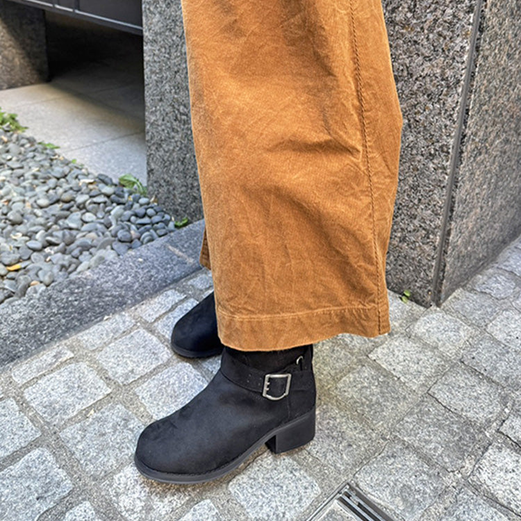 シューズインクローゼット Shoes in Closet -シュークロ- シンプル ベルト ロングブーツ 2469 （ブラック） ブラック