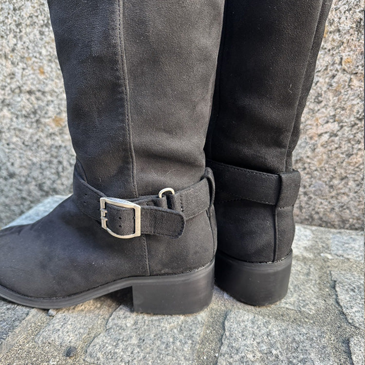 シューズインクローゼット Shoes in Closet -シュークロ- シンプル ベルト ロングブーツ 2469 （ブラック） ブラック