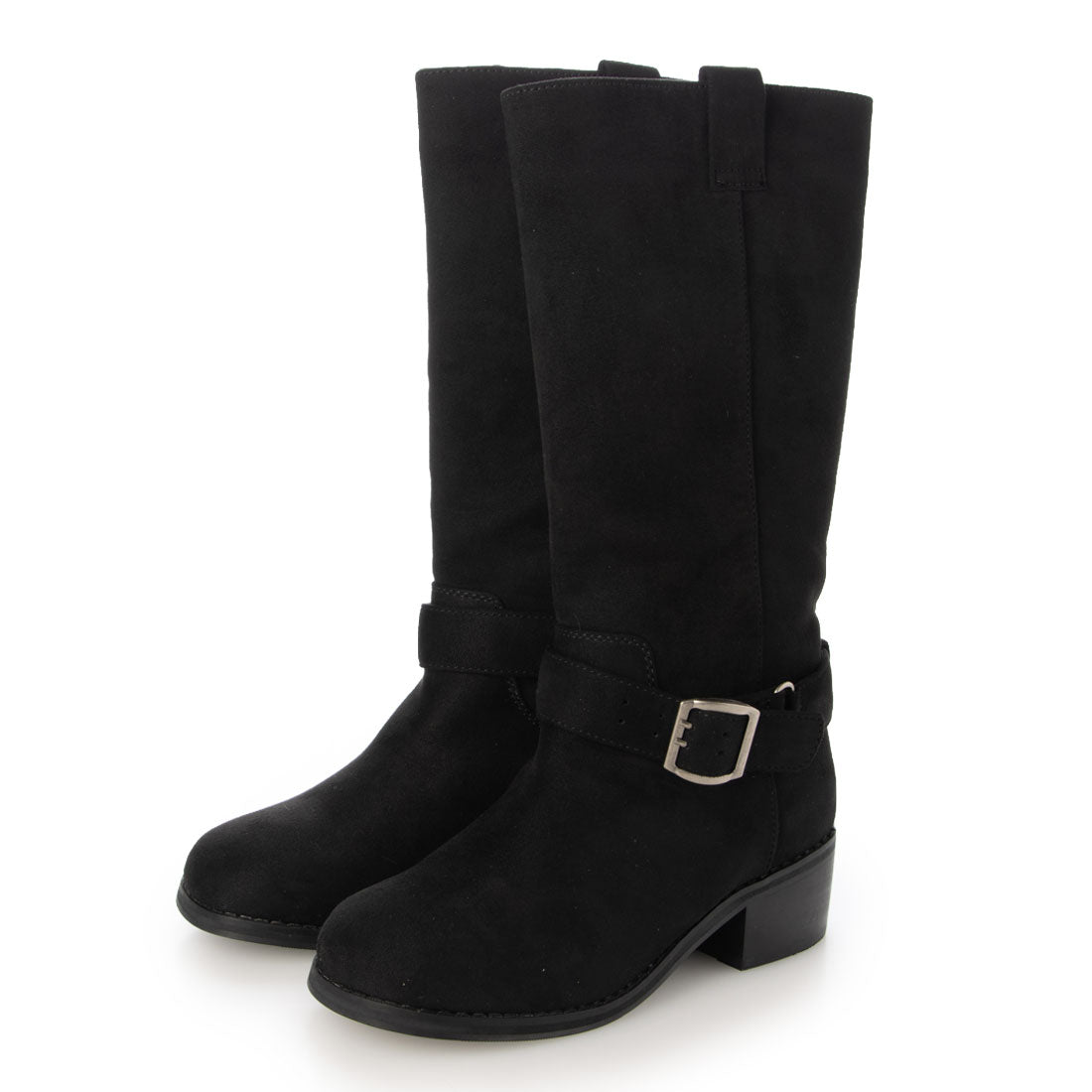 シューズインクローゼット Shoes in Closet -シュークロ- シンプル エンジニア ベルト ミドル ブーツ 2469 （ブラック） ブラック