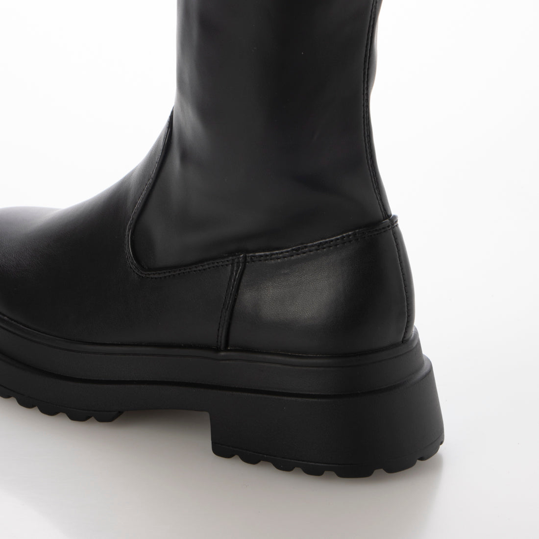 シューズインクローゼット Shoes in Closet -シュークロ- 厚底2段ソール ヒールアップ ストレッチ ロングブーツ 1846 （ブラック） ブラック