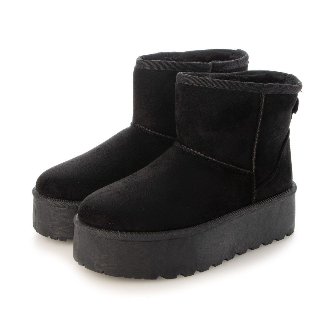 Shoes in Closet -Shoe Closet- Thick sole platform plain sheepskin boots 6803