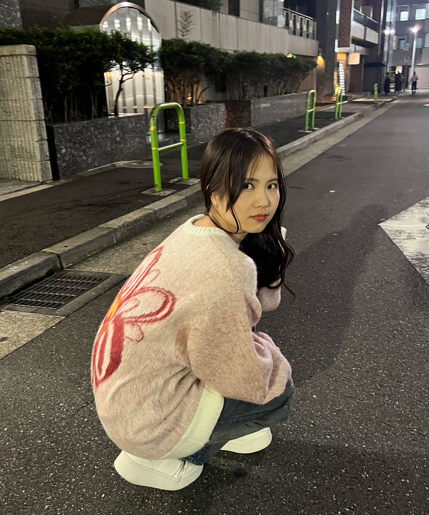 ソラ :SoLA 【tairin】ロゴシャギーニット （White） White