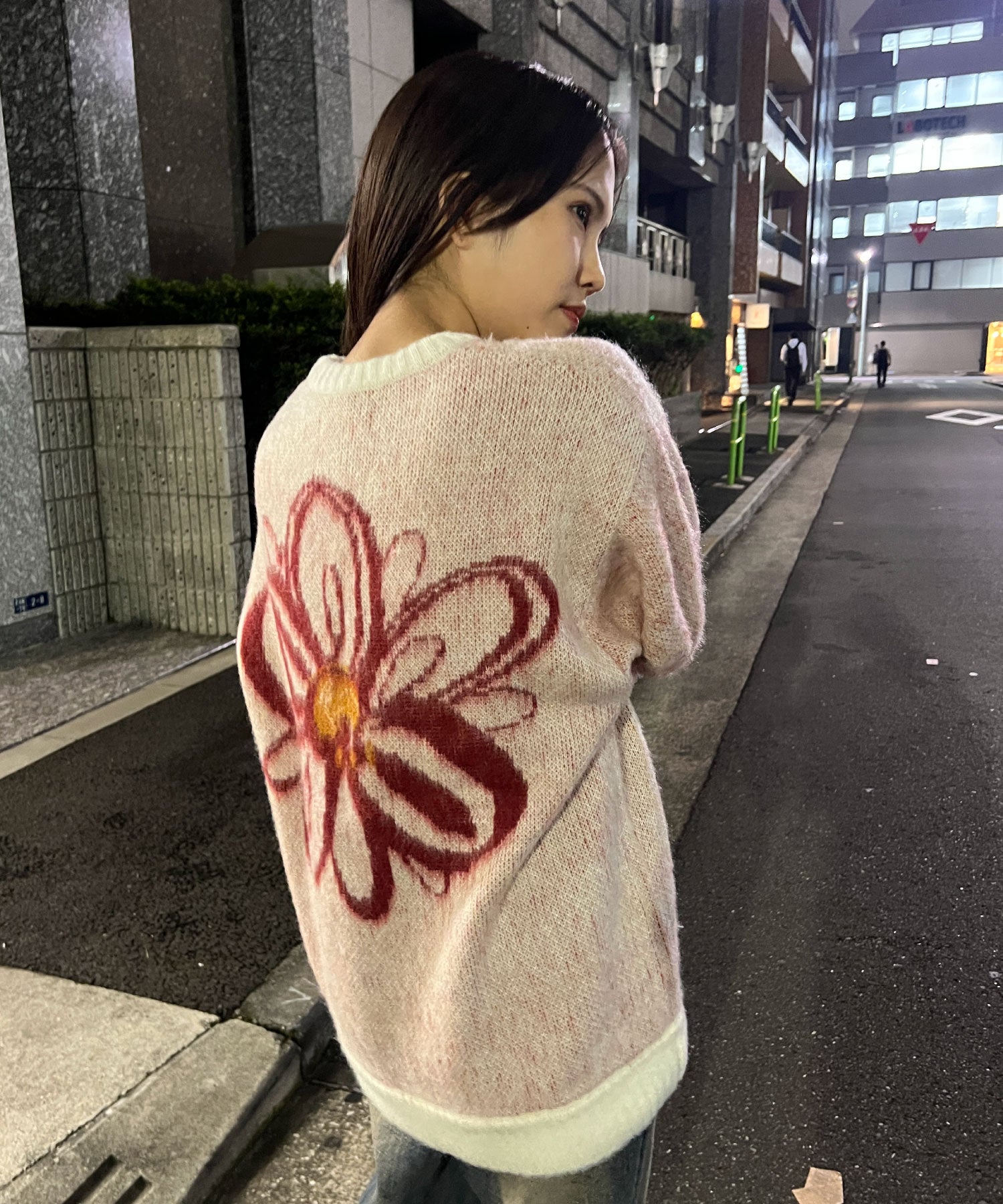 ソラ :SoLA 【tairin】ロゴシャギーニット （White） White