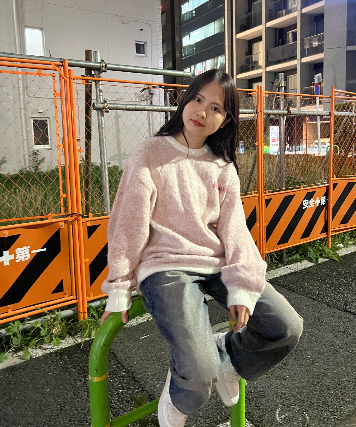 ソラ :SoLA 【tairin】ロゴシャギーニット （White） White