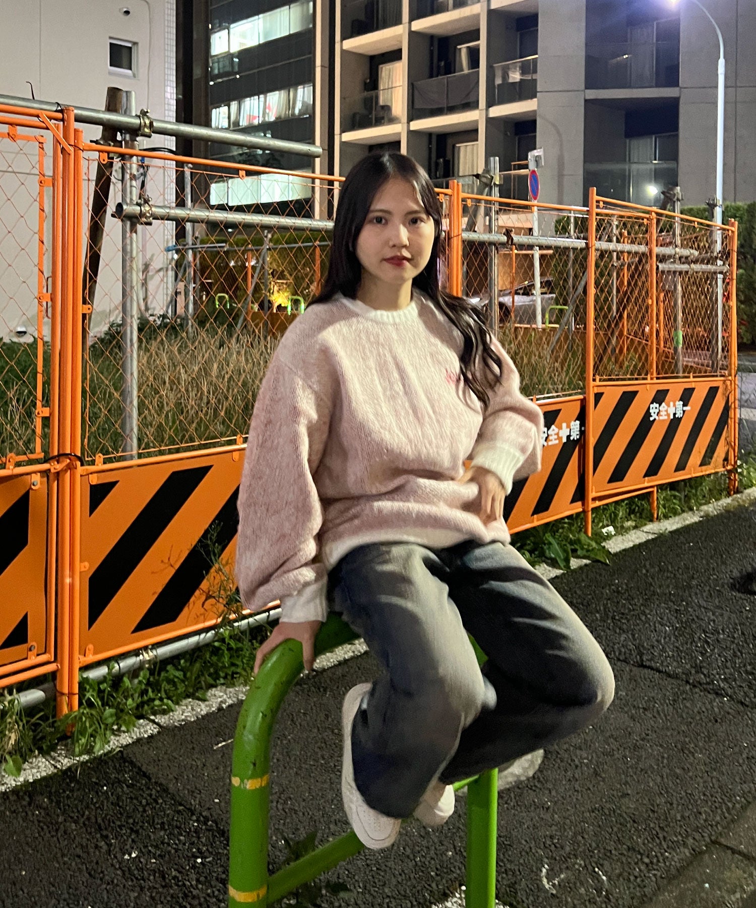 ソラ :SoLA 【tairin】ロゴシャギーニット （White） White
