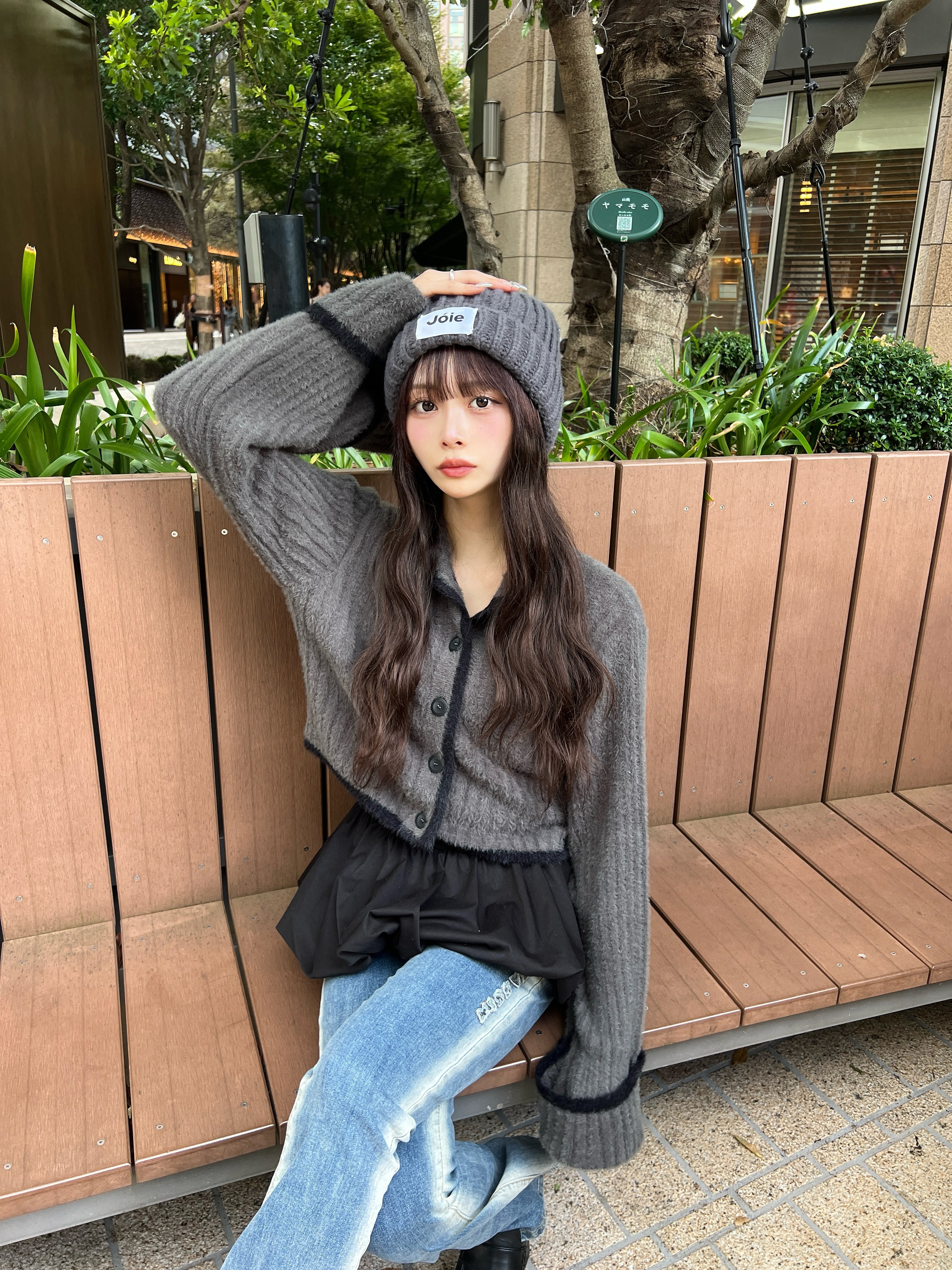 ソラ :SoLA スタンドアンサンブルニット【sw_718】 （charcoal gray） charcoal gray