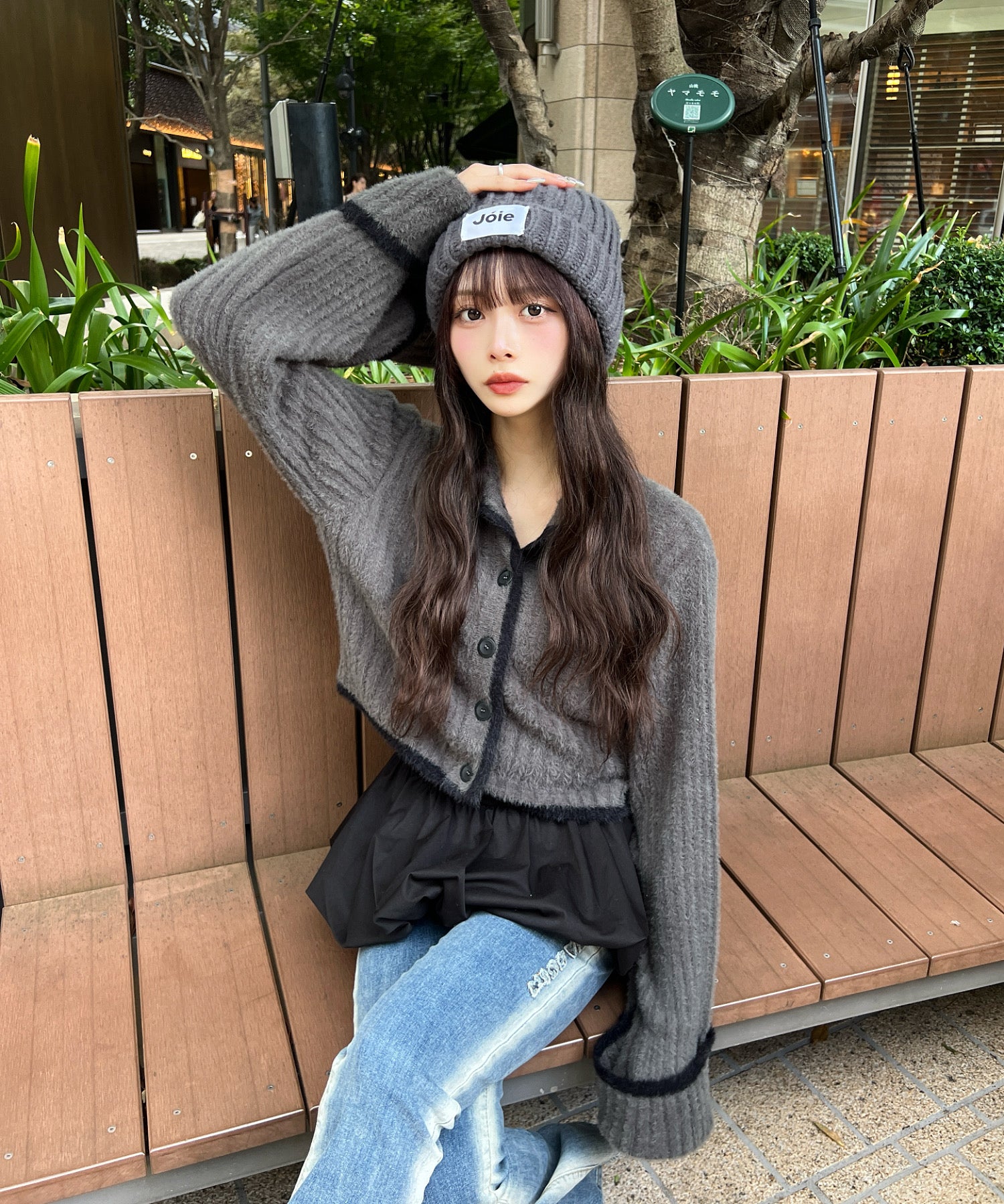 ソラ :SoLA スタンドアンサンブルニット【sw_718】 （charcoal gray） charcoal gray