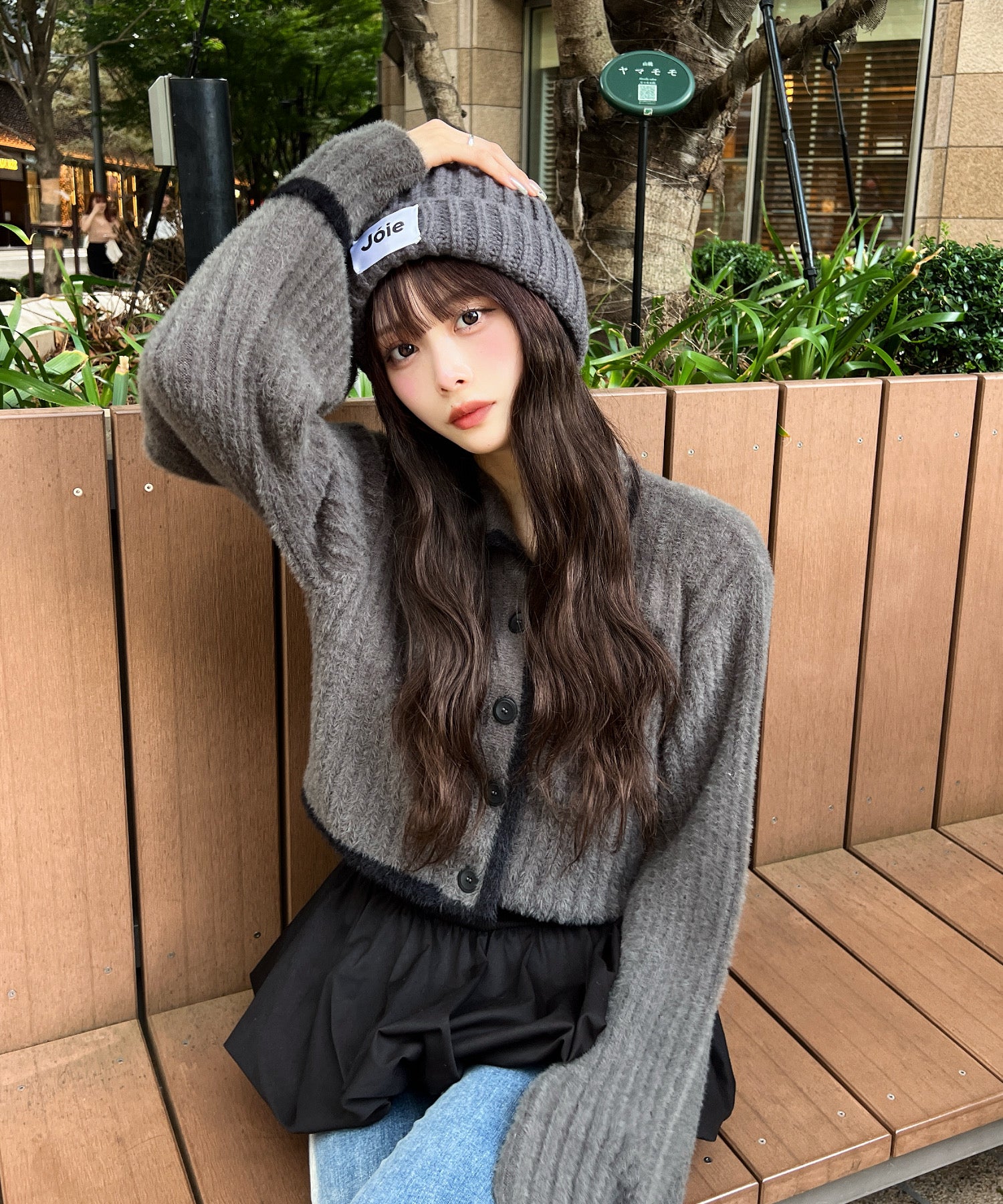 ソラ :SoLA スタンドアンサンブルニット【sw_718】 （charcoal gray） charcoal gray