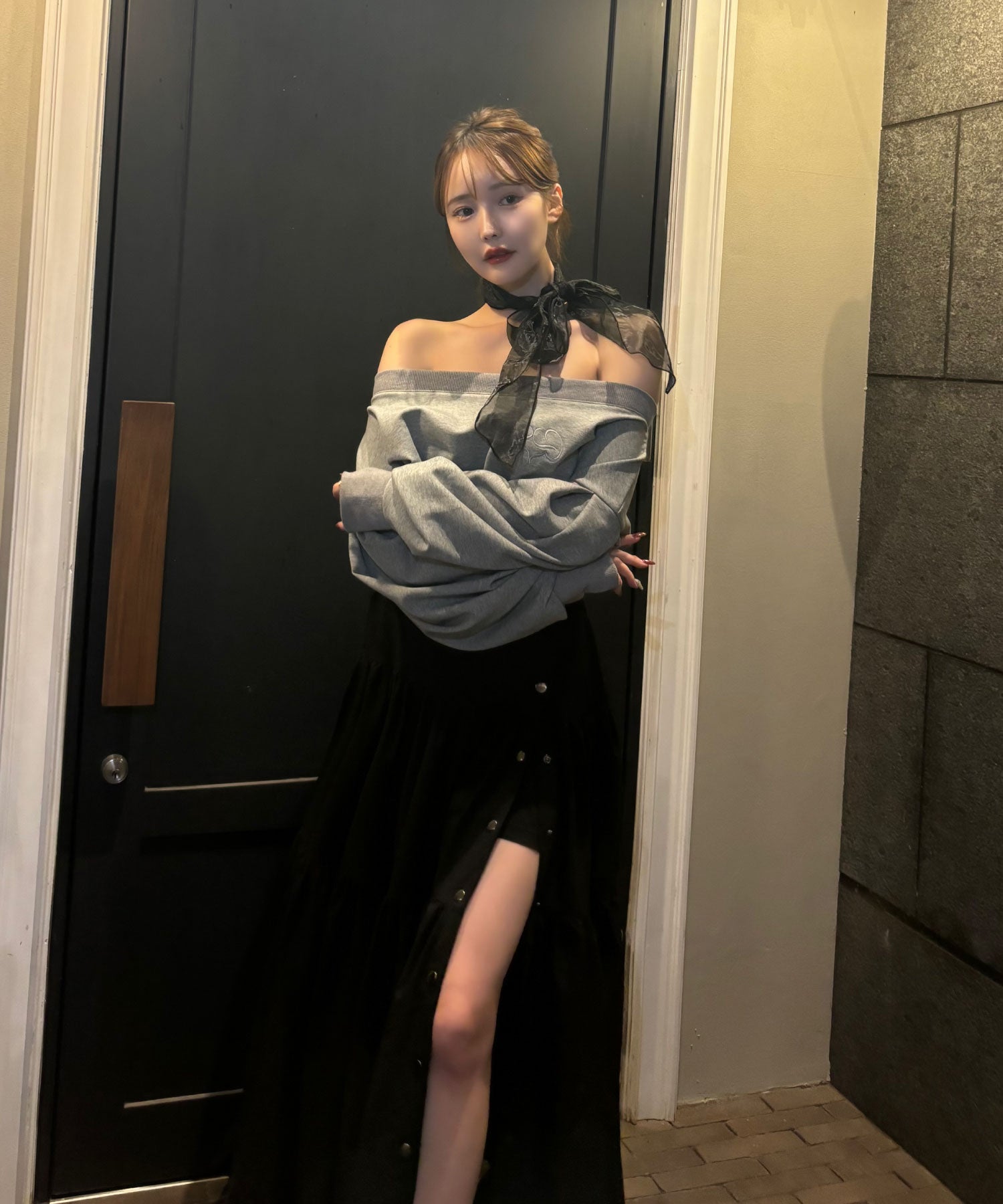 ソラ :SoLA ボリュームスリーブスエット （gray） gray