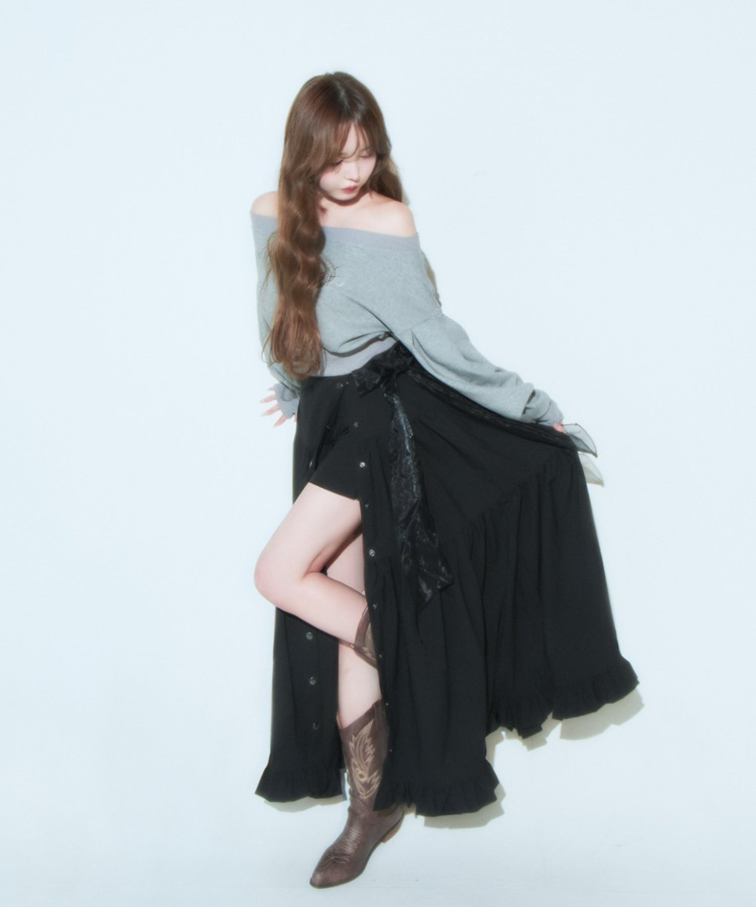 ソラ :SoLA ボリュームスリーブスエット （gray） gray
