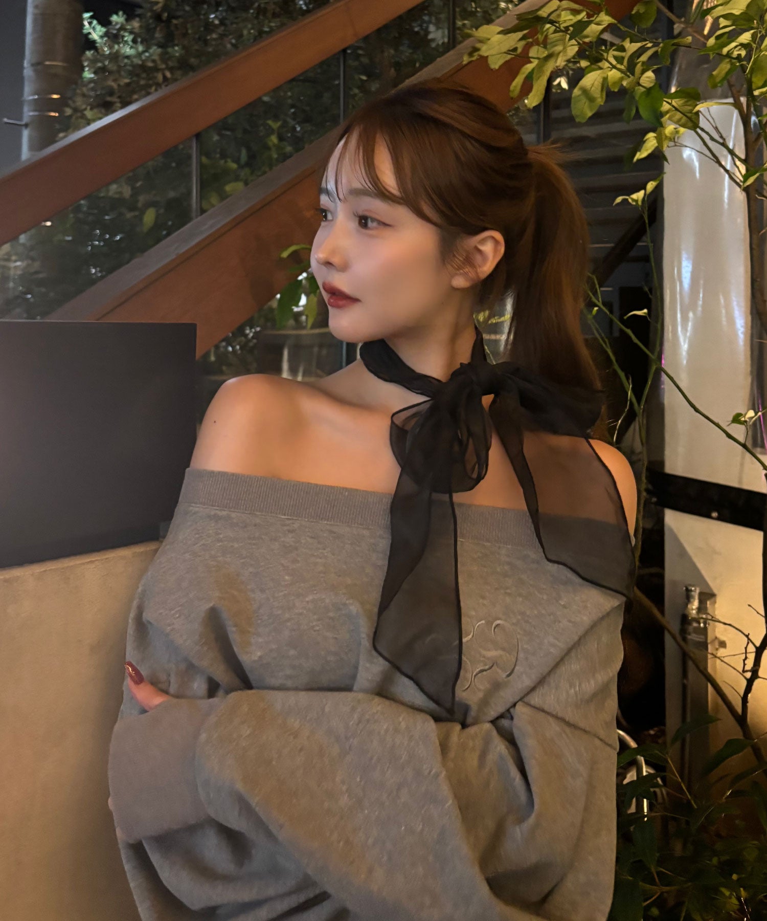 ソラ :SoLA ボリュームスリーブスエット （gray） gray