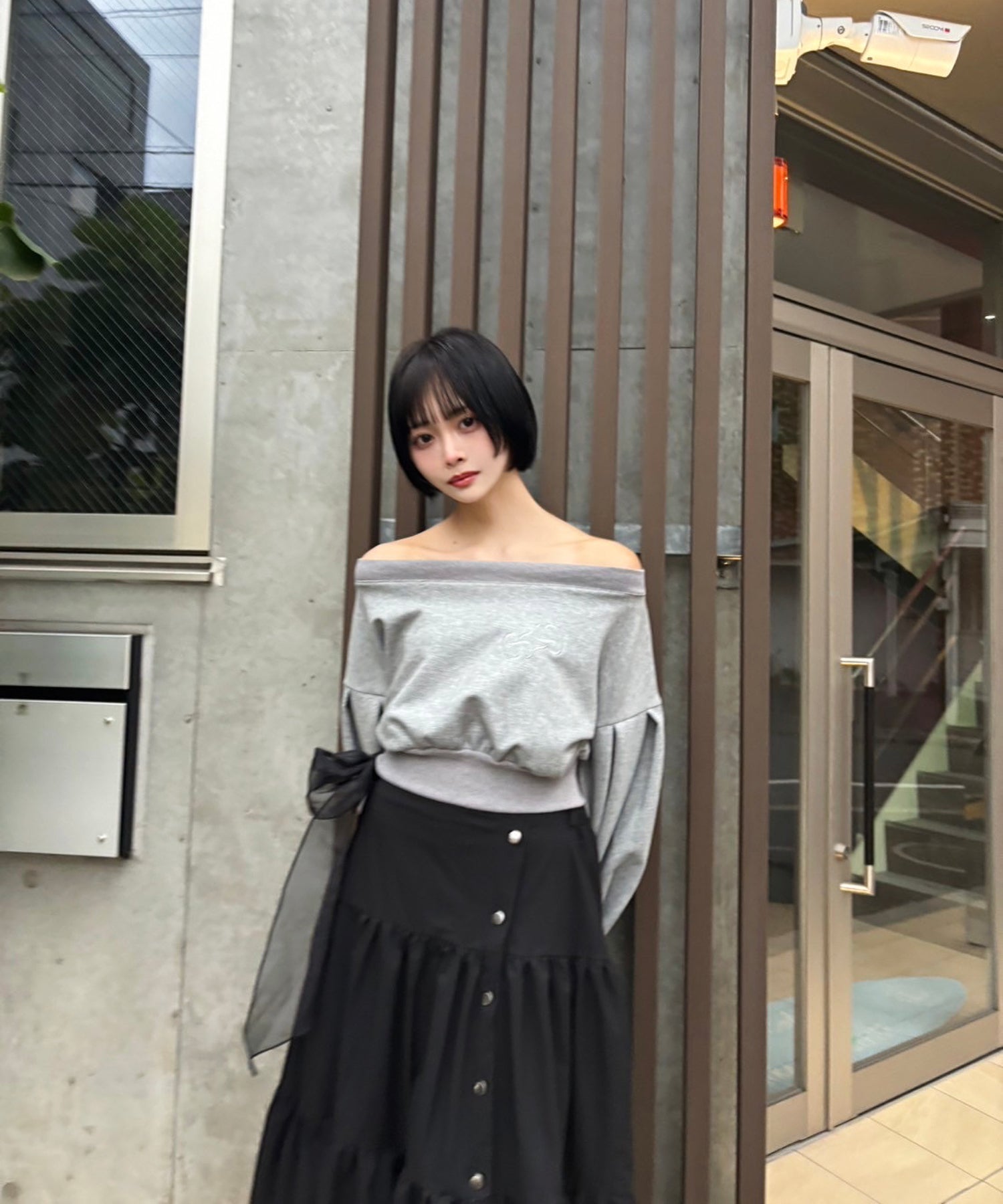 ソラ :SoLA ボリュームスリーブスエット （gray） gray