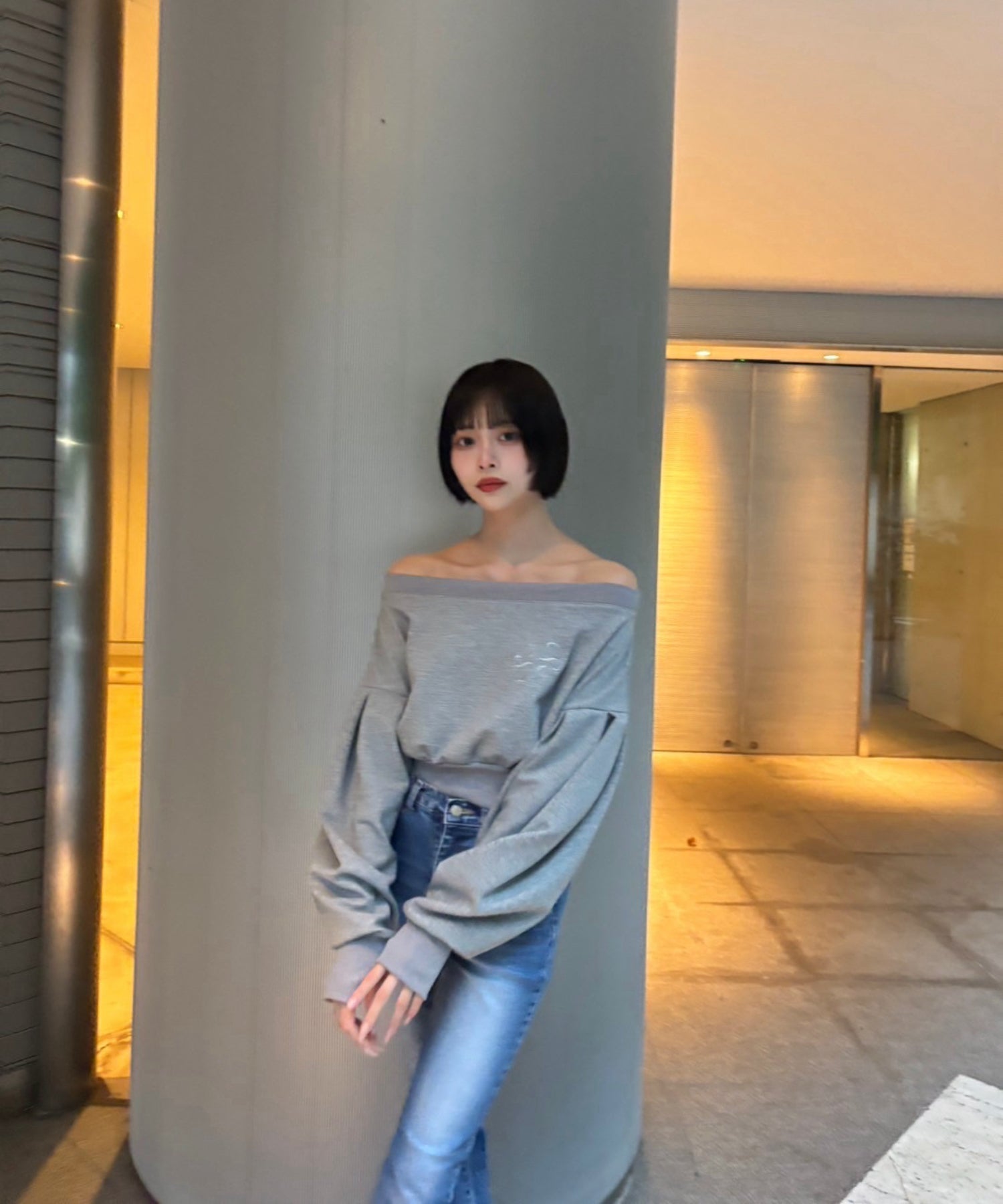 ソラ :SoLA ボリュームスリーブスエット （gray） gray