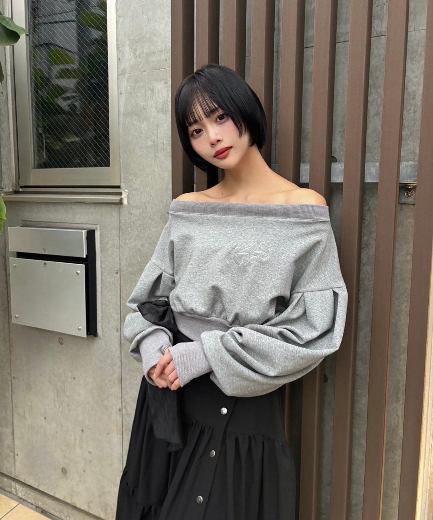 ソラ :SoLA ボリュームスリーブスエット （gray） gray