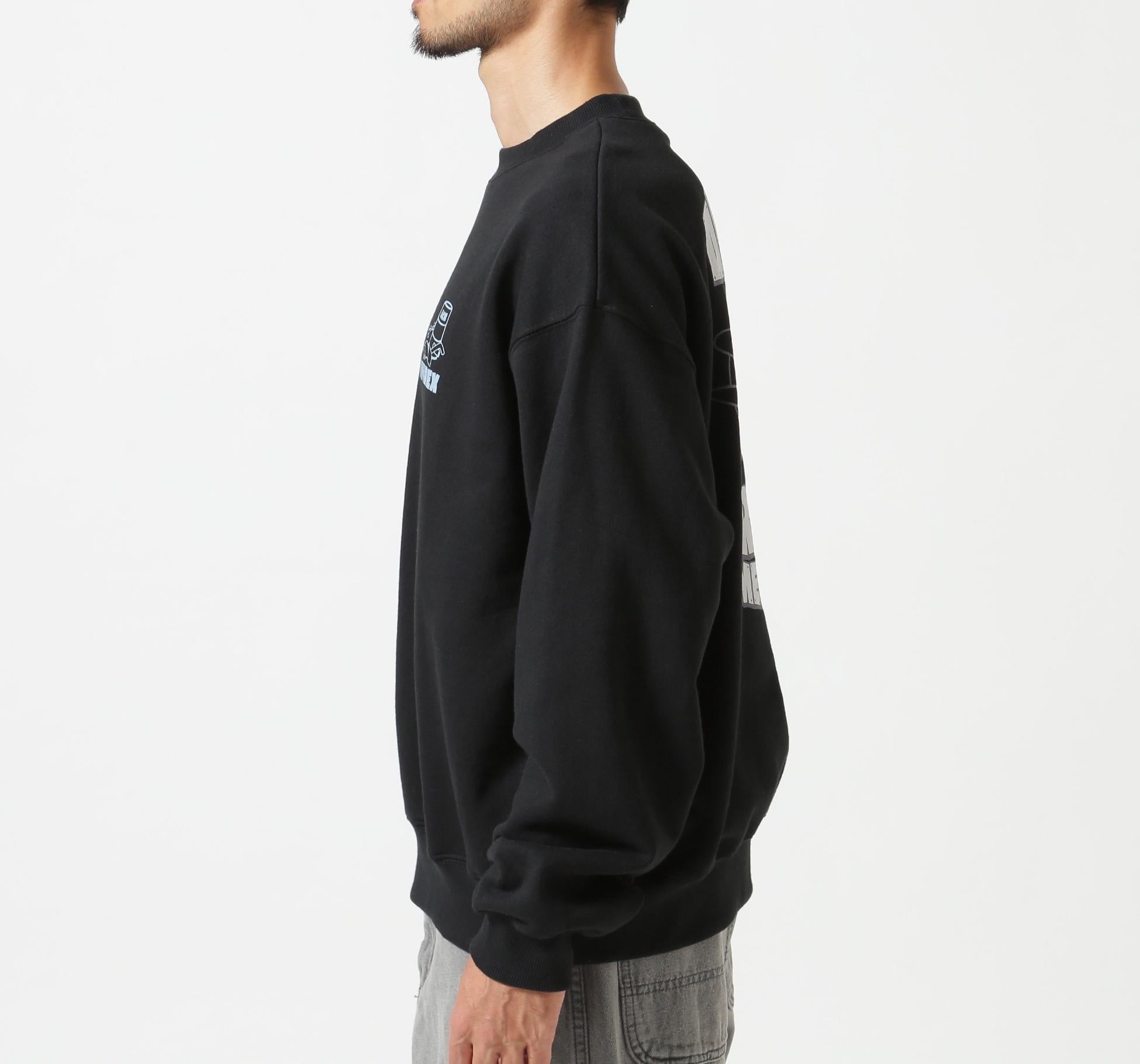 《WEB&DEPOT限定》FLIGHT MECHANIC CREW NECK SWEAT / フライト メカニック クルーネック スウェット ブラック