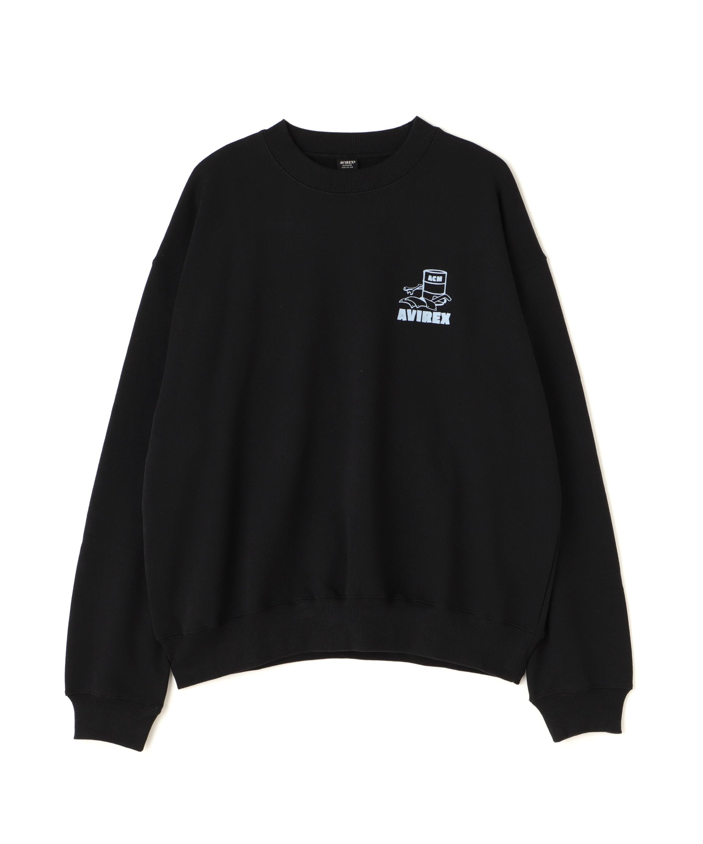 《WEB&DEPOT限定》FLIGHT MECHANIC CREW NECK SWEAT / フライト メカニック クルーネック スウェット ブラック