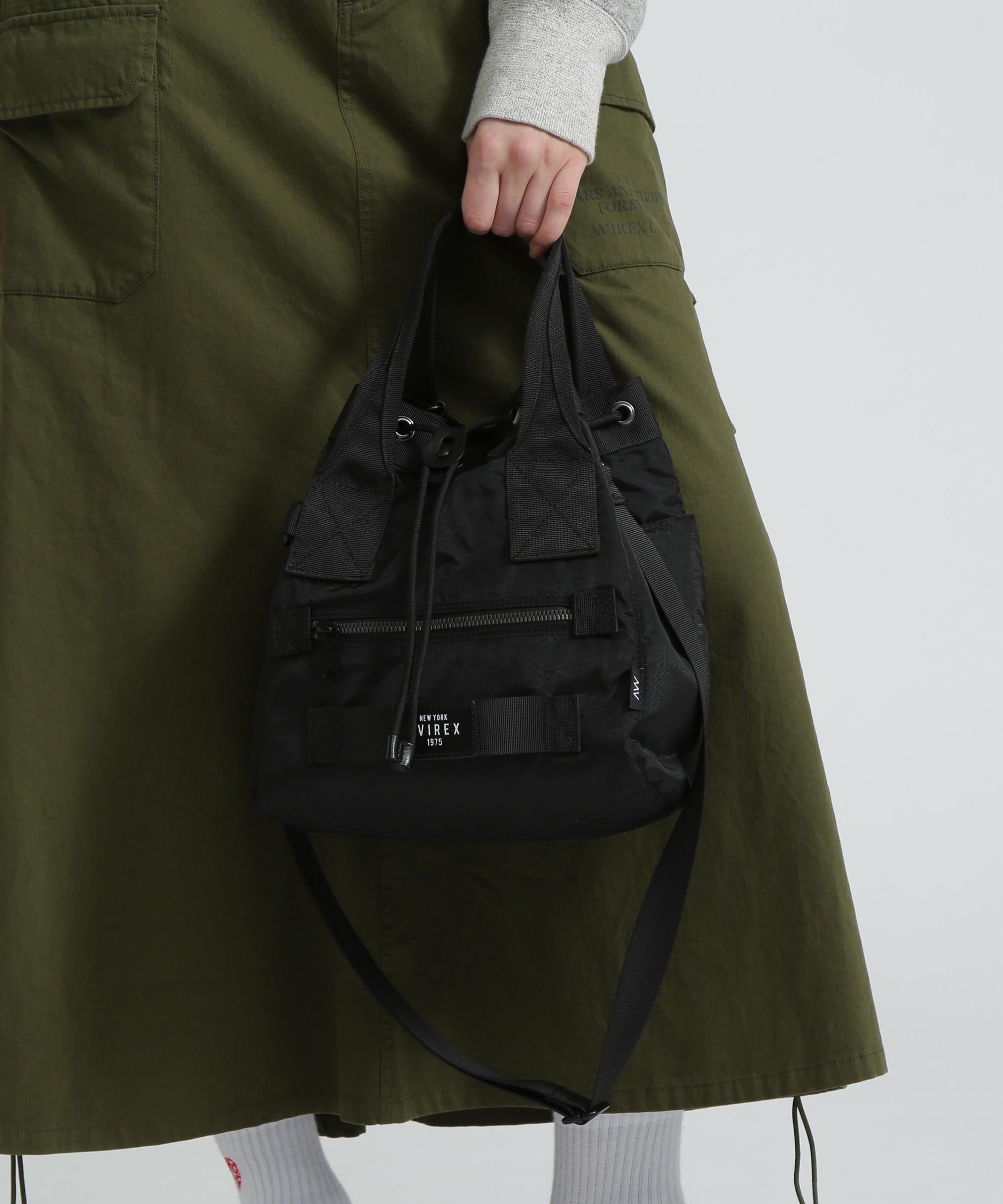《直営店限定》NYLON MINI SHOULDE> RAG/ナイロンミニショルダーバッグ ブラック