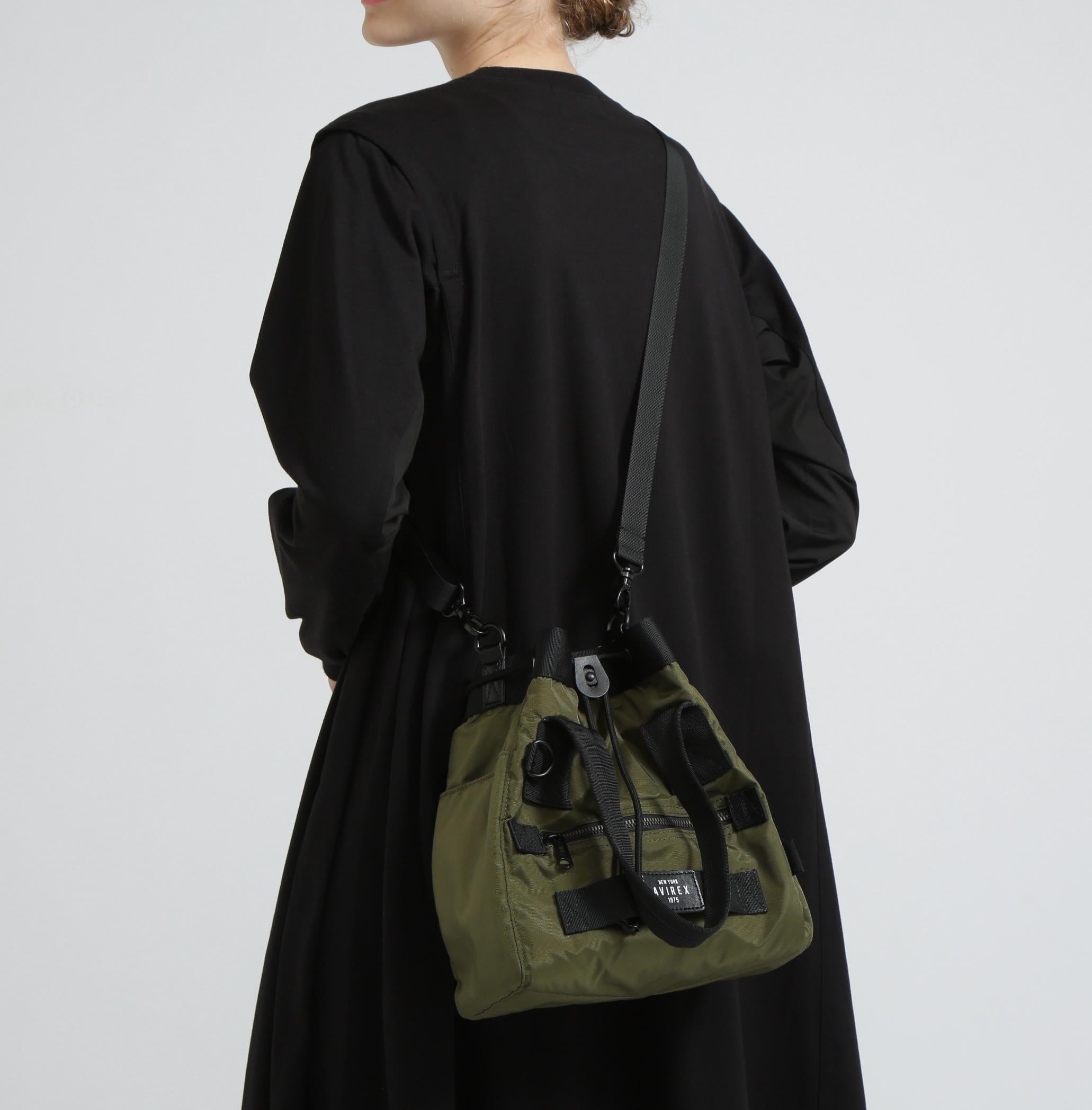 《直営店限定》NYLON MINI SHOULDE> RAG/ナイロンミニショルダーバッグ オリーブ