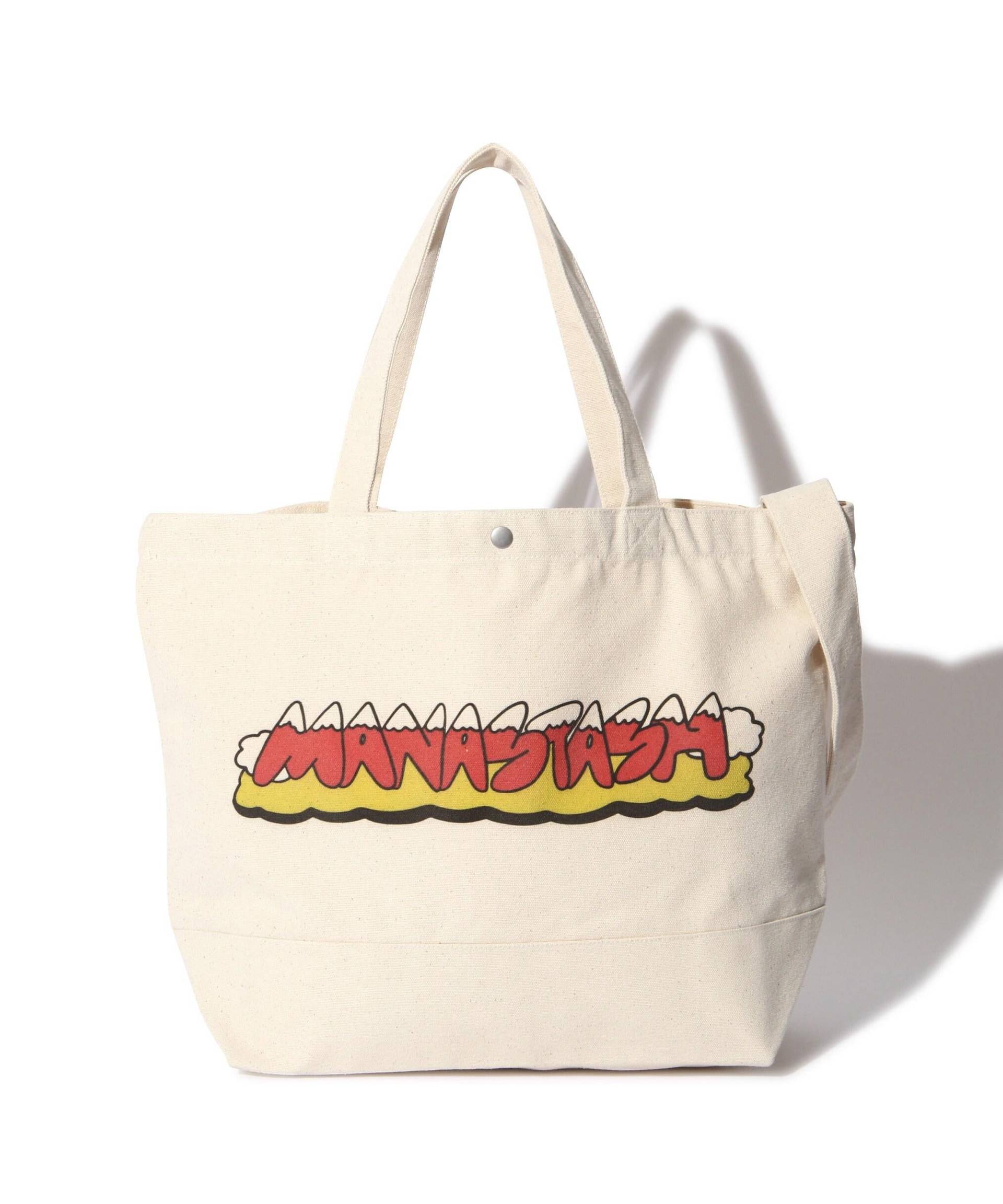 MANASTASH/マナスタッシュ/TOON MT. LOGO 2WAY TOTE RAG ナチュラル4